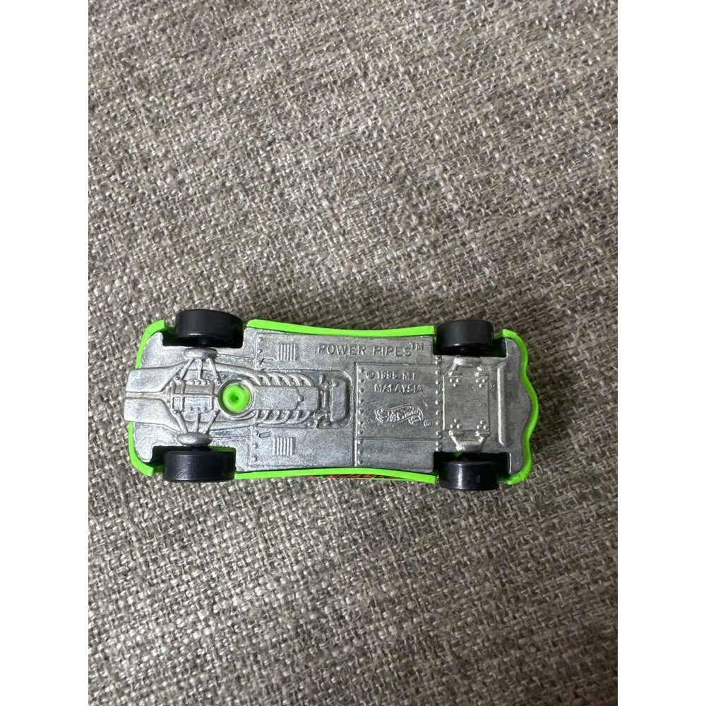 1995 Hot Wheels Power Pipes Die-Cast Toy Car Green With Yellow & Red Details - Picture 5 of 6